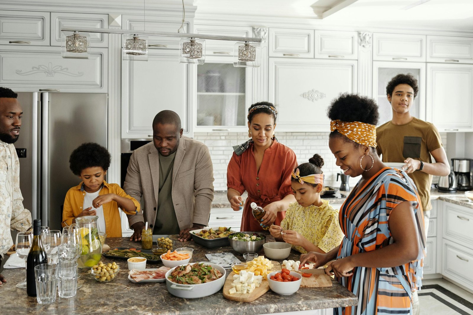 Cocinando en familia