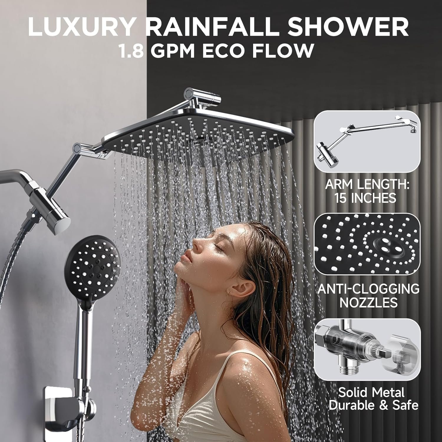 ducha de baño spa tipo lluvia moderna