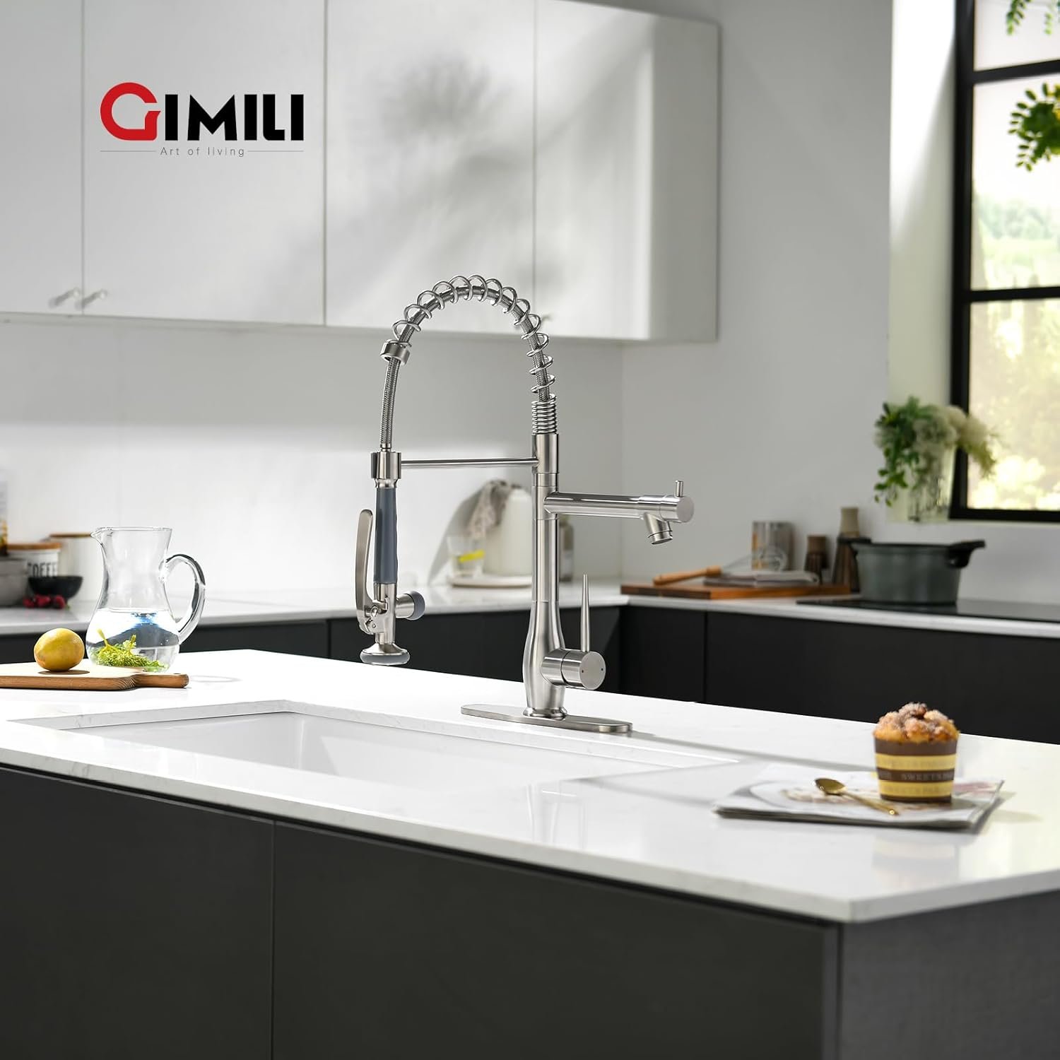 Grifo de cocina GIMILI de alta presión con doble boquilla